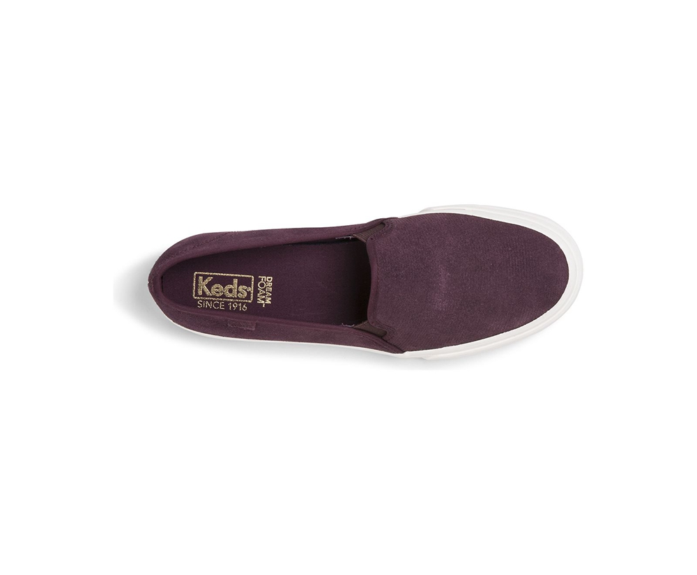 Keds Slip Ons Damen Lila - Double Decker Suede - ZMC-278605